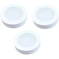 Kalb Material für Möbel kalb | 3er Set LED Einbauspot Einbaustrahler für Möbel inkl. Aufsatzring,weiß