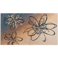 Grund Badematte "Lusia", rutschhemmend beschichtet, fußbodenheizungsgeeignet, Florales Design mit sanftem Farbverlauf, 5 Jahre Garantie