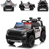 Chipolino Kinder Elektroauto Ford Police Bluetooth, Fernbedienung, Gurt, MP3