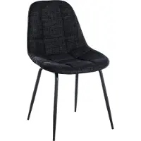 CLP Stuhl Tom mit Metallgestell und hochwertiger Polsterung schwarz Material Stoff