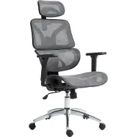 CLP Bürostuhl Deshler höhenverstellbar drehbar und ergonomisch | Farbe grau