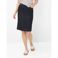 Brax Raphaela by Damen Jeans Style PAMINA SKIRT DARK BLUE, denim dunkelblau, Gr. 52K