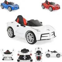 Moni Kinder Elektroauto Liberty, Fernbedienung EVA-Reifen Rücklichter Gurt MP3 weiß