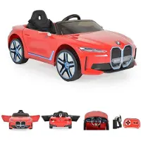 Moni Kinder Elektroauto BMW i4 MP3 EVA-Reifen Fernbedienung Lichter bis 30 kg rot