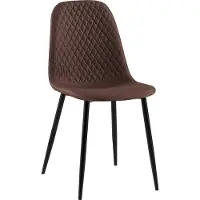 CLP Stuhl Giverny mit Ziernähten braun Material Stoff