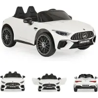 Moni Kinder Elektroauto Mercedes-Benz DK-SL63 Zweisitzer Fernbedienung Bluetooth weiß