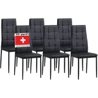 Albatros Esszimmerstühle RIMINI, 6-er SET, Schwarz
