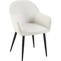 CLP Esszimmerstuhl Boise mit Robustem Metallgestell creme
