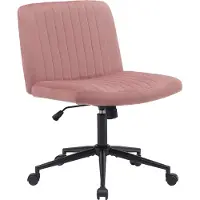 CLP Bürostuhl Kingman höhenverstellbar und drehbar pink Material Samt
