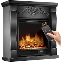 Kesser Elektrokamin Standkamin LED 3D-Flammeneffekt 1800W, mit Wochentimer & Thermostat