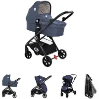 Lorelli Kombikinderwagen 2 in 1 Patrizia, Babywanne, Sportsitz, Sitz umkehrbar blau