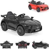 Moni Kinder Elektroauto Mercedes AMG GTR EVA-Reifen, Musikeffekte, Fernbedienung schwarz