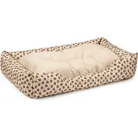 BedDog Hundebett MIMI, Hundesofa,Hundekissen,(XL) ca. 100x85x23cm,MELANGE-DOG (beige/muster)