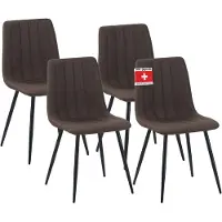 Albatros Esszimmerstühle 4er Set GARDA braun - Komfortabler Polsterstuhl für Modernes und Stilvolles Design am Esstisch - Küchenstuhl oder Stuhl Esszimmer mit hoher Belastbarkeit bis 110kg