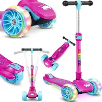 Kidiz Roller Kinder Scooter X-Pro2 Dreiradscooter mit PU LED Leuchten
