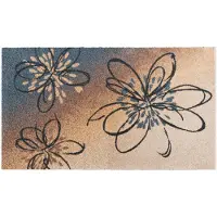 Grund Badematte "Lusia", rutschhemmend beschichtet, fußbodenheizungsgeeignet, Florales Design mit sanftem Farbverlauf, 5 Jahre Garantie
