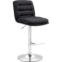 CLP Barhocker Damar Stoff höhenverstellbar und drehbar schwarz Gestell Farbe chrom