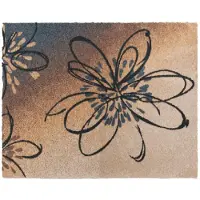 Grund Badematte "Lusia", rutschhemmend beschichtet, fußbodenheizungsgeeignet, Florales Design mit sanftem Farbverlauf, 5 Jahre Garantie