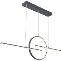 Etc-shop LED Hängeleuchte, graphit, dimmbar, L 124 cm, BARRAL