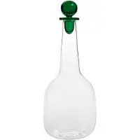 Zafferano Safranflasche aus der Bilia-Kollektion aus grünem Borosilikatglas, handgefertigt, elegantes minimalistisches Design für den Tisch, ideal für Getränke