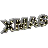 Etc-shop LED Deko Tischleuchte, XMAS, weiß-schwarz, L 60 cm