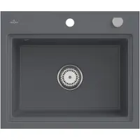 Villeroy & Boch Keramikspüle 33662Fi4, Subway Style 60 S Flat Flächenbündige Spüle - inkl.