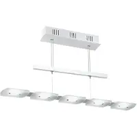 Etc-shop LED Hängeleuchte, Alu Stahl, Glas, Höhenverstellbar, L 89 cm