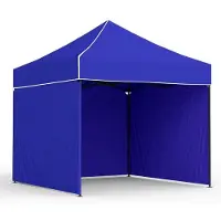 Ekspand | Faltpavillon 3x3m - Blau - Robustes Partyzelt - Ideal für Gartenfeste und Veranstaltungen