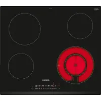 Siemens iQ300 ET631FFP8E, Schwarz, Integriert, 60 cm, Keramik, Glaskeramik, 4 Zone(n)