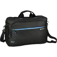 Monolith Laptoptasche 15.6 " Blue Line - Umhängetasche - Multifunktionstasche - Schwarz - Recycelter Kunststoff Body - 310 mm Höhe x 410 mm Breite x 110 mm Tiefe
