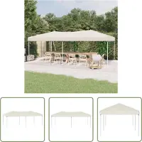 The Living Store Partyzelt Faltbar Creme 3x6 m