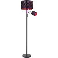Globo RGB LED Stehleuchte, Flexo Leselampe, schwarz gold, H 162 cm