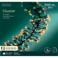 Lumineo Lichterkette CLUSTER 3000 LED 28 m, warm weiß + klassisch warm