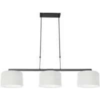 Steinhauer Hängeleuchte, 3-Flammig, schwarz, weiß, L 120 cm
