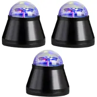 Etc-shop 3er Set LED Tischleuchte, Dekolicht, schwarz, bunt, D 10 cm