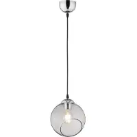 Etc-shop Pendelleuchte, Glasschirm, Metall, rauchfarben, H 150 cm