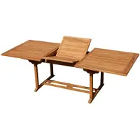 AK ASS TEAK XXL Ausziehtisch 150/210x90 cm Holztisch Gartentisch Garten Tisch 150 / 210 Länge 90cm Breite Holz Modell: JAV-SABA