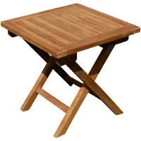 AK AS-S TEAK Klapptisch Holztisch Gartentisch Garten Tisch Beistelltisch 45x45cm Holz JAV-PICNIC