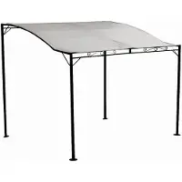 ALEOS AS-S Wand Anbau Pavillon 3 x 2,5 Meter mit Dach 100% wasserdicht UV30+ Model: TROPEA