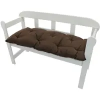 NYVI Bankauflage Ibiza 2er Set - Polsterauflage für Gartenbänke Gemütlich & Langlebig, Farbe:Braun, Größe:110 x 45 cm