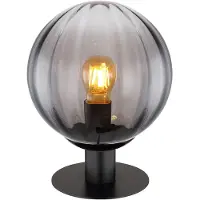 Globo Lighting LED Tischleuchte DALLERTA, Metall, Schwarz, Glas, E27, Rauchoptik