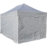 ALEOS . 3x4,5m ALU Profi Faltzelt Marktzelt Marktstand Tent 50mm HEX mit Metallgelenken und FEUERHEMMENDEN PLANEN