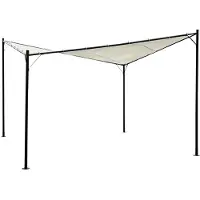 ALEOS Eleganter Gartenpavillon Schmetterling Butterfly Pavillon Sonnensegel 4x4 Meter 16m² Dach, UV30+ Modell: PAROS von AS-S