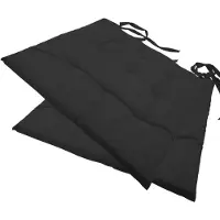 NYVI Stuhlkissen 40x40 cm ComfySeat - Sitzkissen mit Bändern / Schleife, 9-fache Steppung - Indoor & Outdoor, Farbe:Anthrazit, Set:2er Set