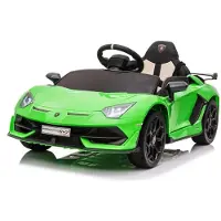 Es-toys Kinder Elektroauto Lamborghini Aventador SVJ EVA-Reifen Sicherheitsgurt grün