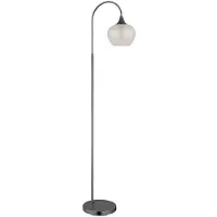 Globo Lighting LED Stehleuchte, Kristalle, Glas, klar, schwarz-chrom, H 150 cm