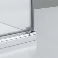 NEXTREND - GmbH Duschkabine Eckdusche 8 mm Nano Echtglas DX403 - Breite wählbar, Montage:Tür nach rechts öffnend, Breite Türelement:120 cm, Breite Glas feststehend:90cm