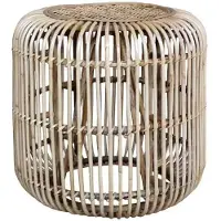 Chic Antique LOUNGE TISCH Rattan Rund 50 cm