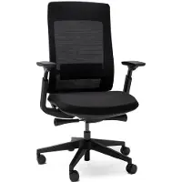 Yaasa Chair Essential Bürostuhl Ergonomisch, Schwarz – Traglast 130 kg – Regulierbare Lordosenstütze – 3D-Armlehnen – Anpassbare Rückenlehne