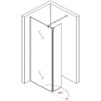 NEXTREND - GmbH Seitenelement Spritzschutz Echtglas NT106 - Zubehör Walk-In Dusche - 10 mm - Glas wählbar, Glasart:Klarglas